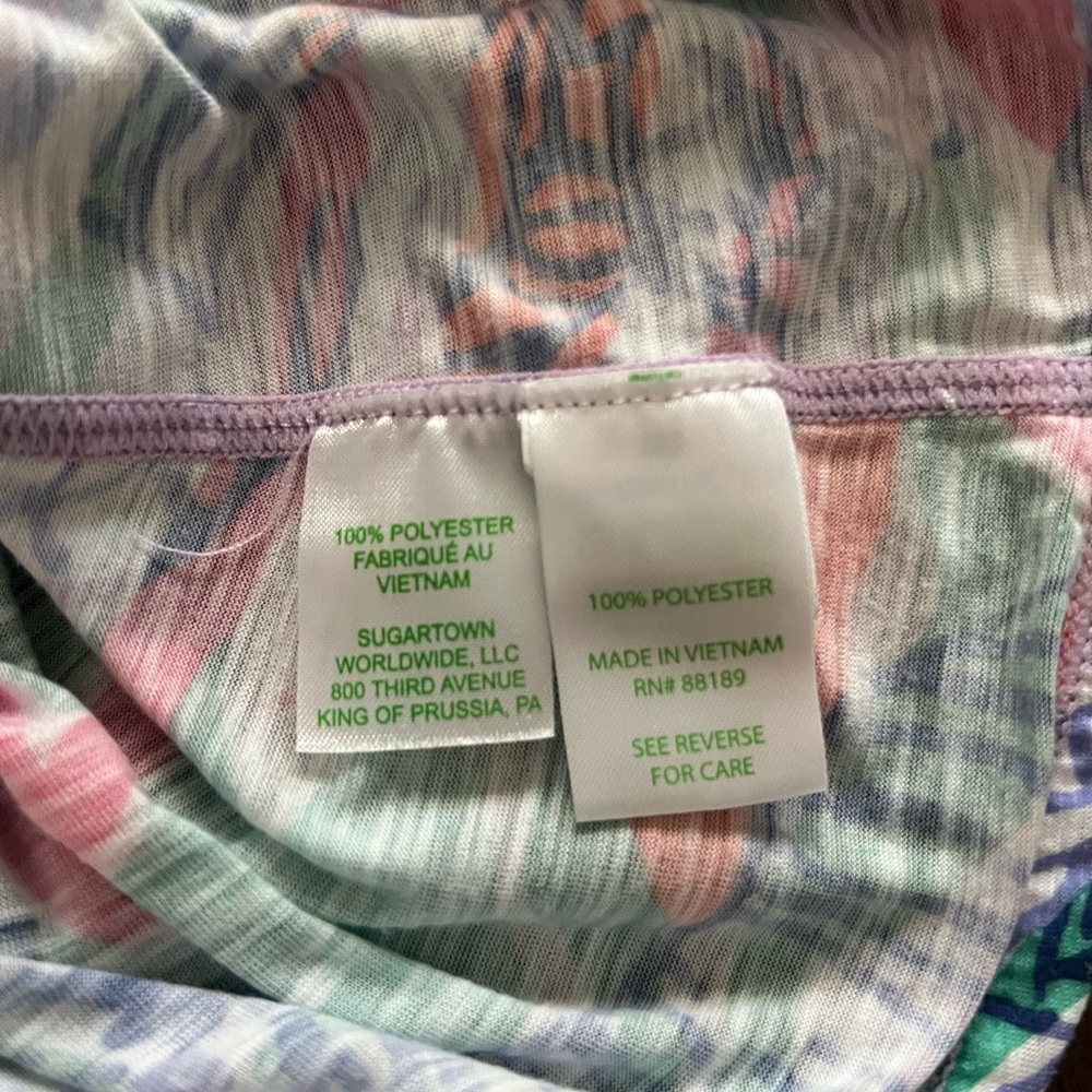 Lilly Pulitzer Racerback tee shirt animal print multi colored size medium - Picture 12 of 14